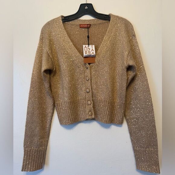 Altuzarra Isa Sequin Crop Cardigan size large, NWT - Picture 6 of 13